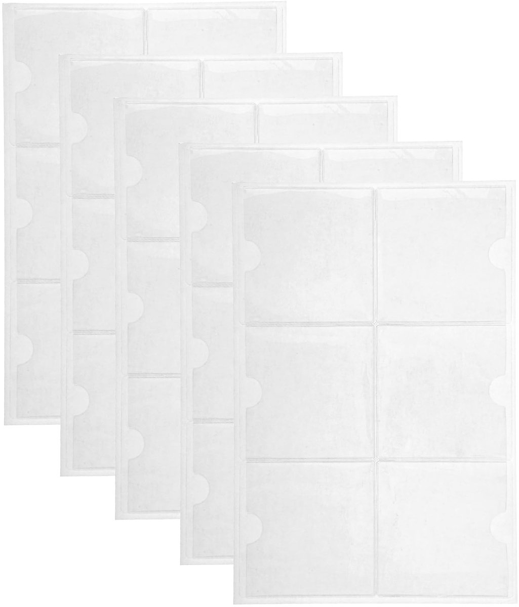 Dailygoody - Duidelijke indexkaartvakken - Transparante etikettenhouder - Hoogwaardige pvc - 30 stuks - Voor indexkaarten - Geschikt voor documenten