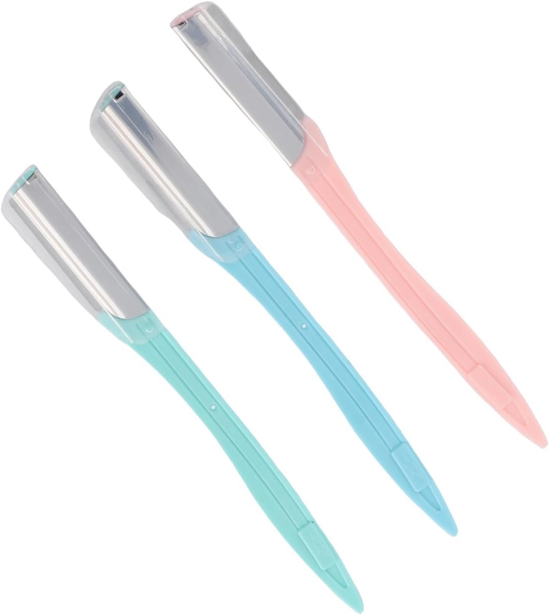Set van 3 Gezichtshaartjes Scherpers voor Vrouwen en Mannen, Ideaal voor Wenkbrauwen en Pechehuid Verwijdering