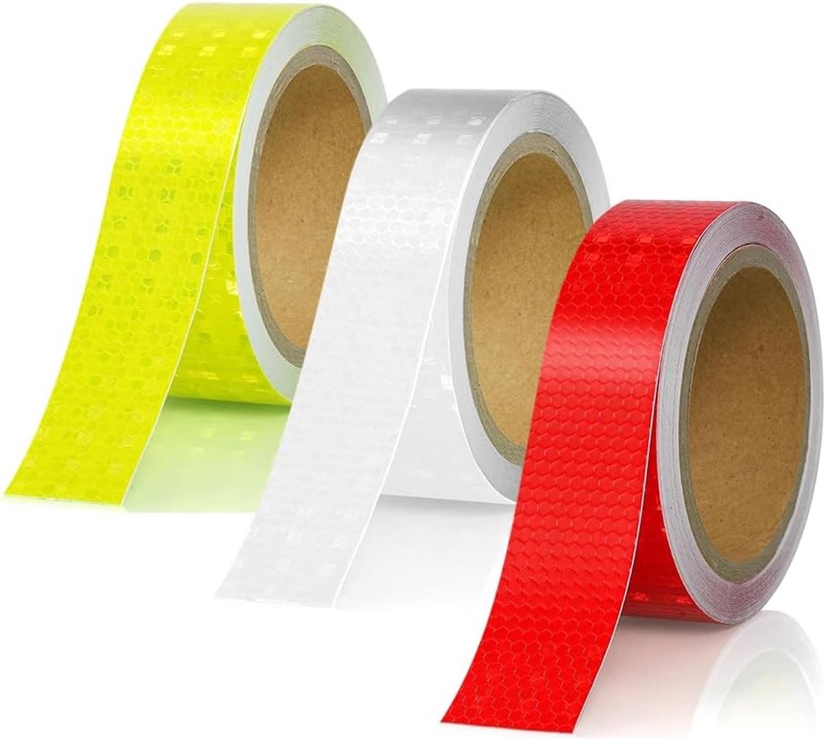 Reflecterende Adhesive Tape 25m - 3 Stuks Hoge Intensiteit Waarschuwingslint, Sterke Reflector Sticker voor Fiets, Kleding en Veiligheid