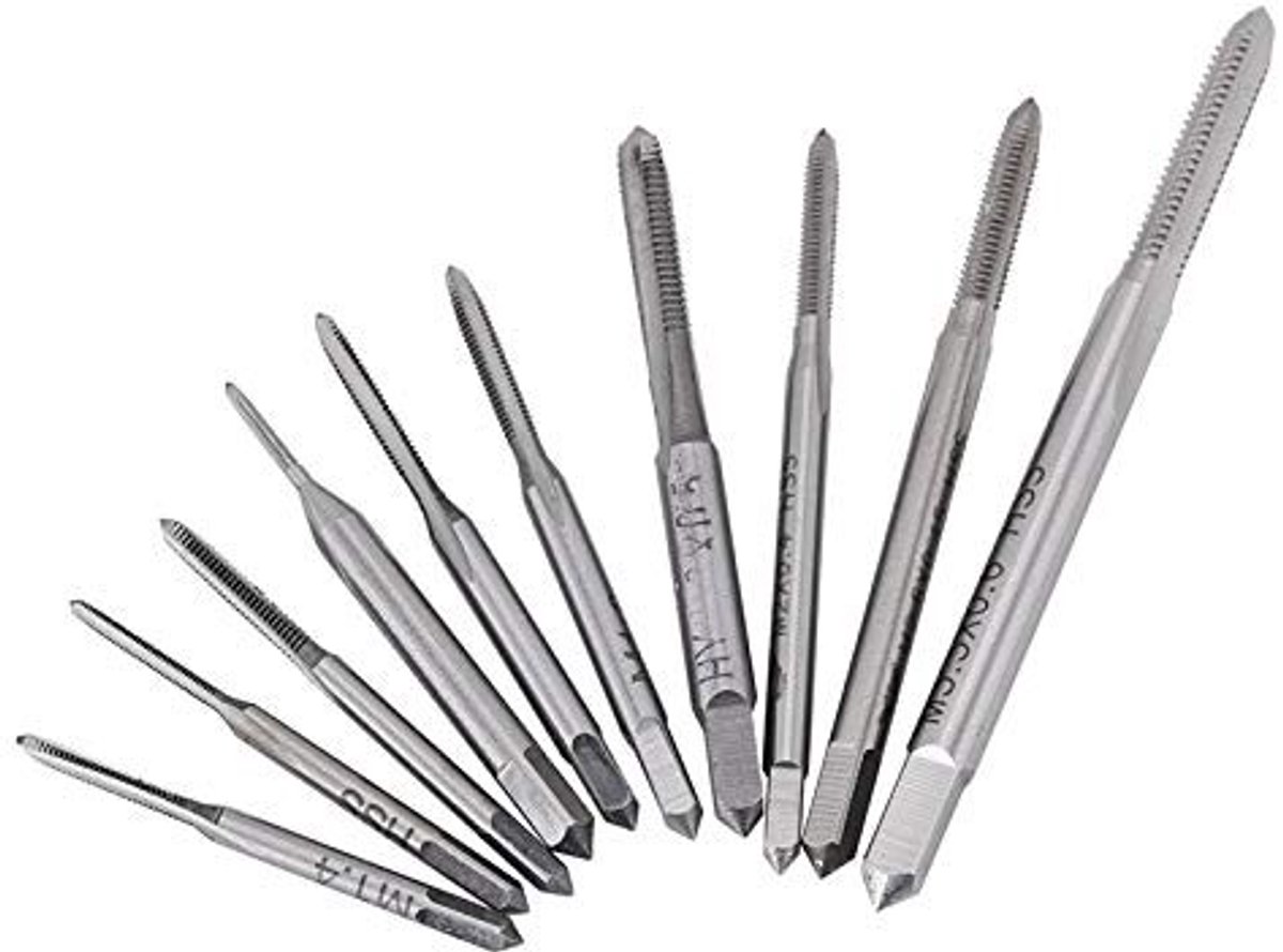 Dailygoods - Dailygoody - Schroefdraadborenset - Professionele set 10 stuks - Voor doe-het-zelvers - M1-M3,5 - Duurzaam en slijtvast - Perfect voor mechanisch gere...