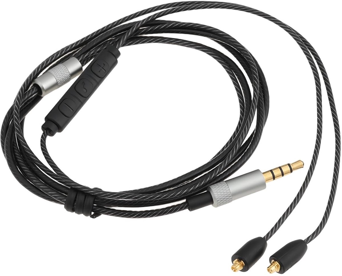 Dailygoods - Dailygoody - Audio Kabel met Microfoon en Volume Controle - Geschikt voor hoofdtelefoons - 3.5mm - Hoge kwaliteit geluid - Geschikt voor muziek - Idea