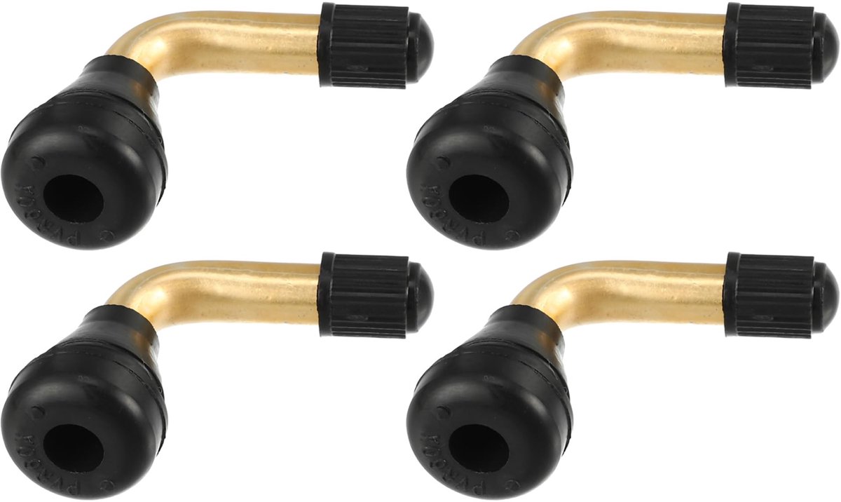 Dailygoods - 4 Stuks Universele Tubeless Bandenventielen voor Motorfietsen Goud