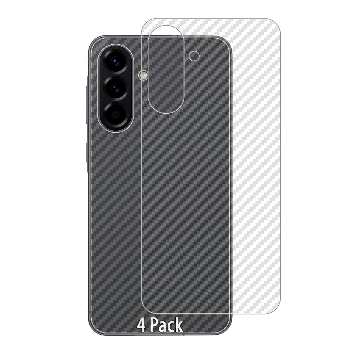 Dailygoods - Dailygoody - Achterbeschermer - Samsung Galaxy A56 - Ultradunne film - 4 stuks - Anti-vingerafdruk - Zacht en antislip