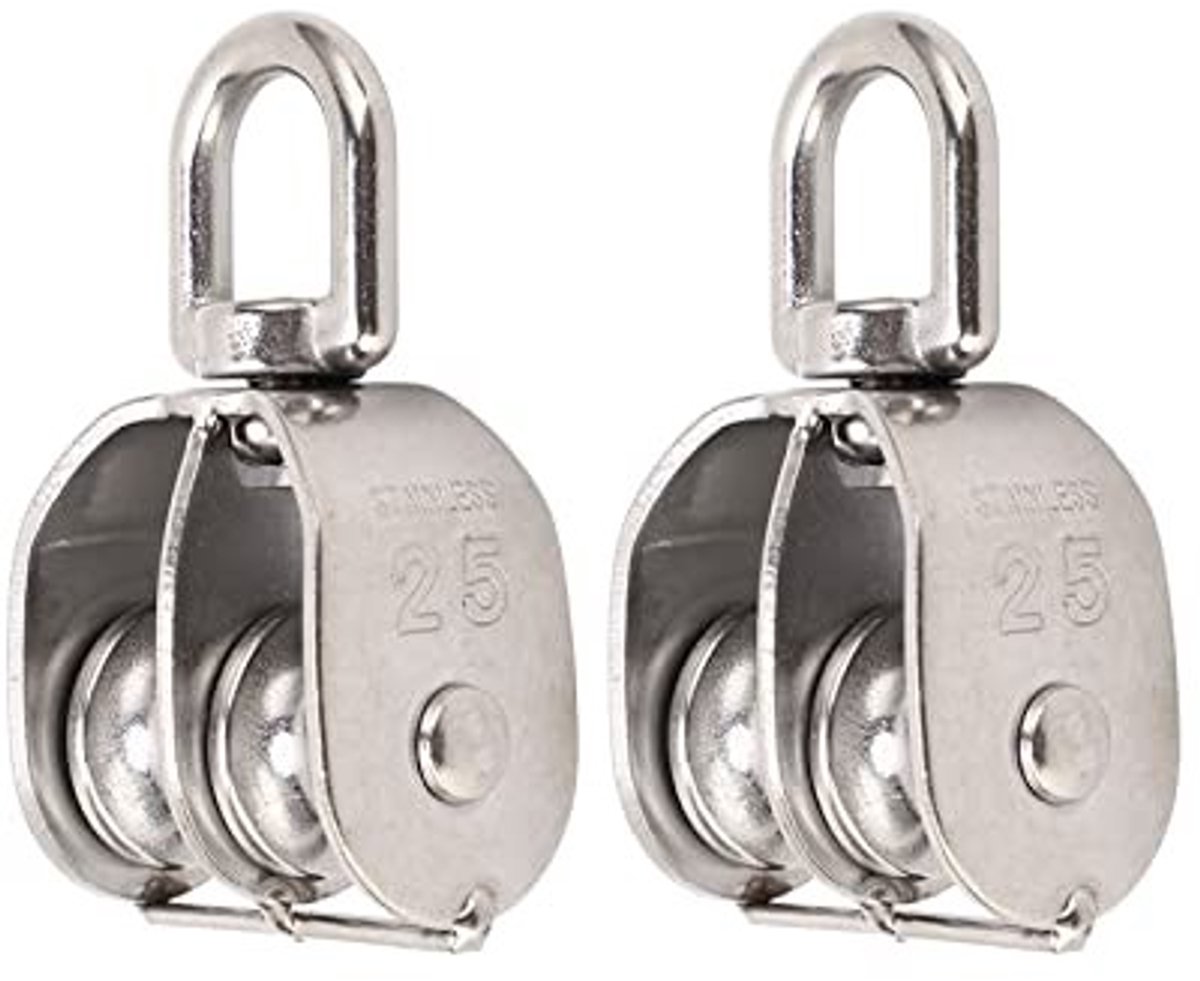Dailygoods - Set van 2 Roestvrijstalen Dubbele Flessenliften 150 kg