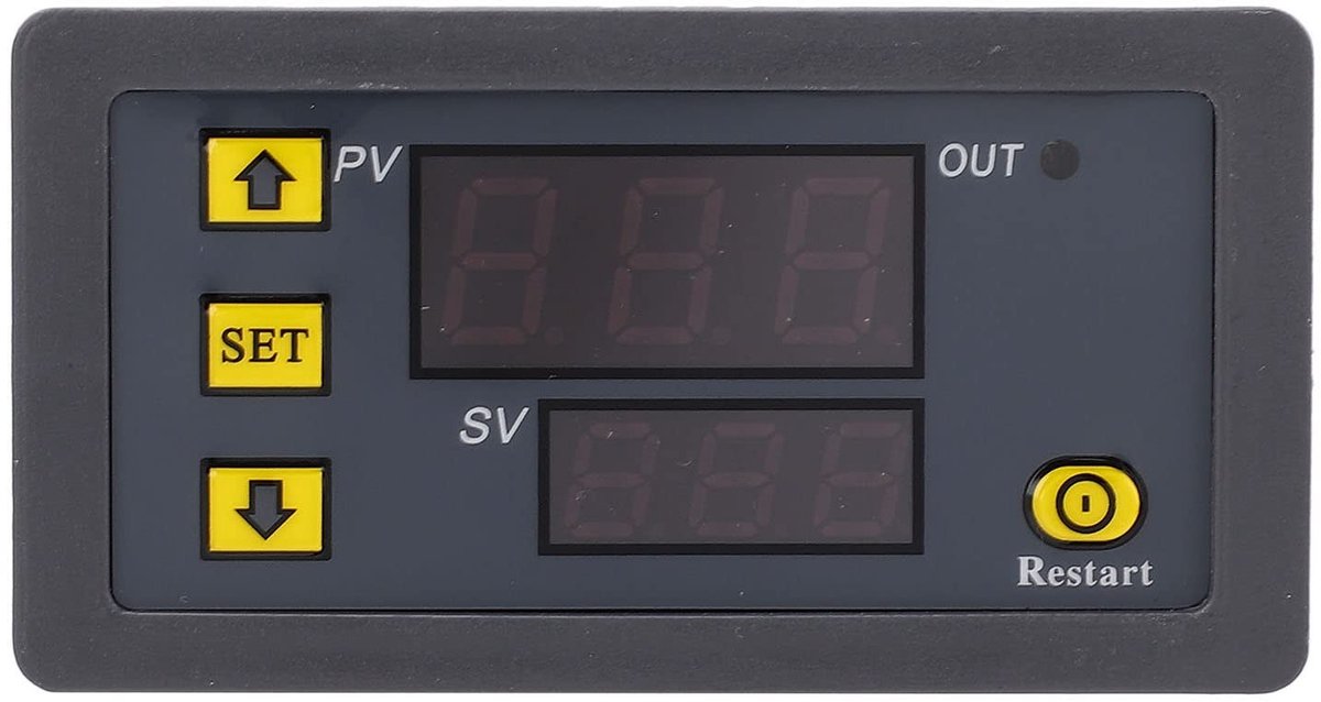 Dailygoods - Dailygoody - Groot Scherm Tijdrelaismodule - Digitale Timer - Eenvoudig in gebruik - LCD-scherm - Schakelmodule - Geschikt voor DC24V - Compact formaa