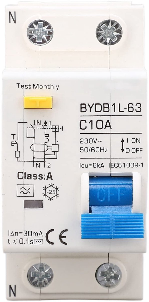Dailygoods - AC 230V Residuele Stroomonderbreker voor Huishoudelijk Gebruik
