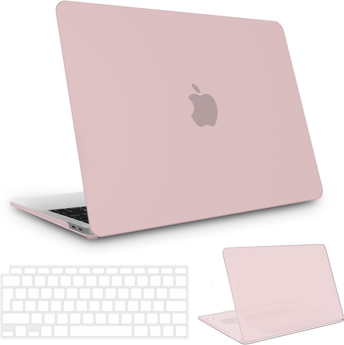 Matte Rigid Shell Beschermhoes voor MacBook Air 13 Inch (A2337, A2179, A1932) met Ultra Dunne TPU Toetsenbordhoes in Roze, Ideaal voor Bescherming en Stijl