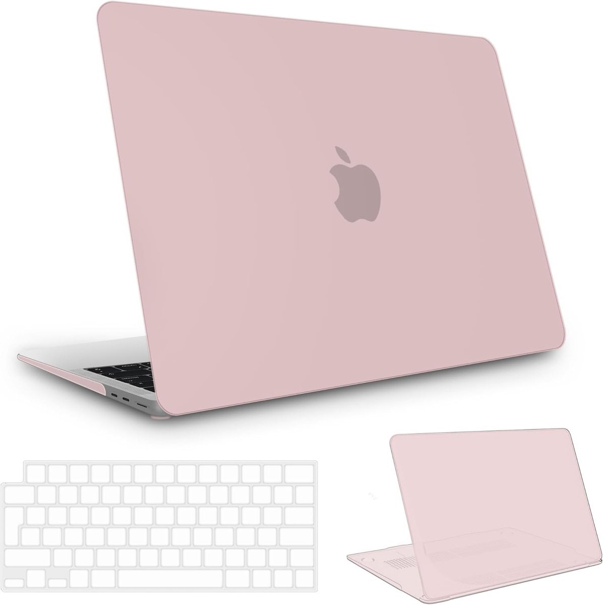 Beschermende Hard Shell Case voor MacBook Air 13.6 Inch - Geschikt voor 2022-2026 Modellen, Roze, Duurzaam en Lichtgewicht Design