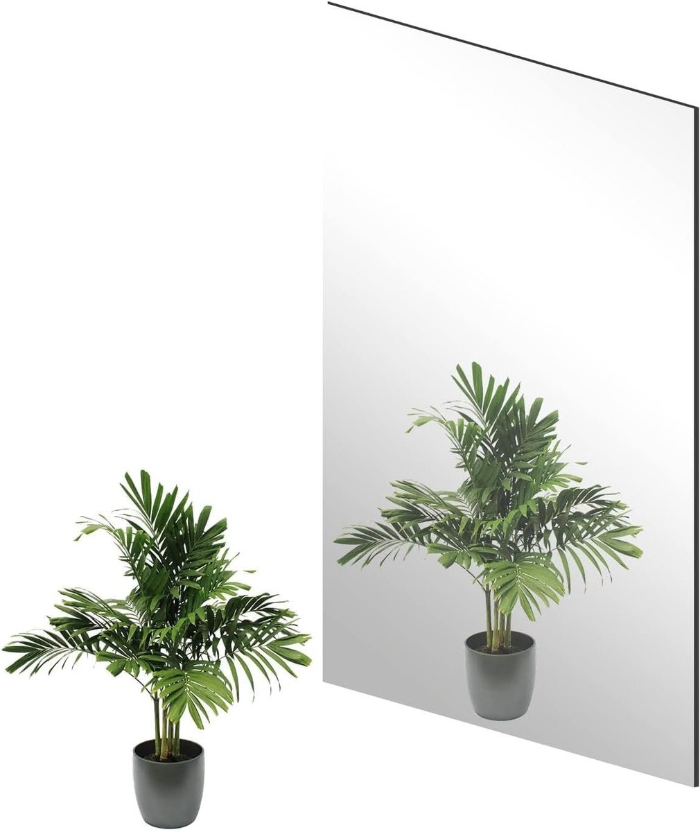 HD Wandspiegel - Zelfklevende Glazen Spiegel, Hoge Helderheid, Frameloos Ontwerp voor Badkamer, Slaapkamer en Woonkamer Decoratie (40 x 30 cm) - Perfect voor Interieur en Ruimtevergroting