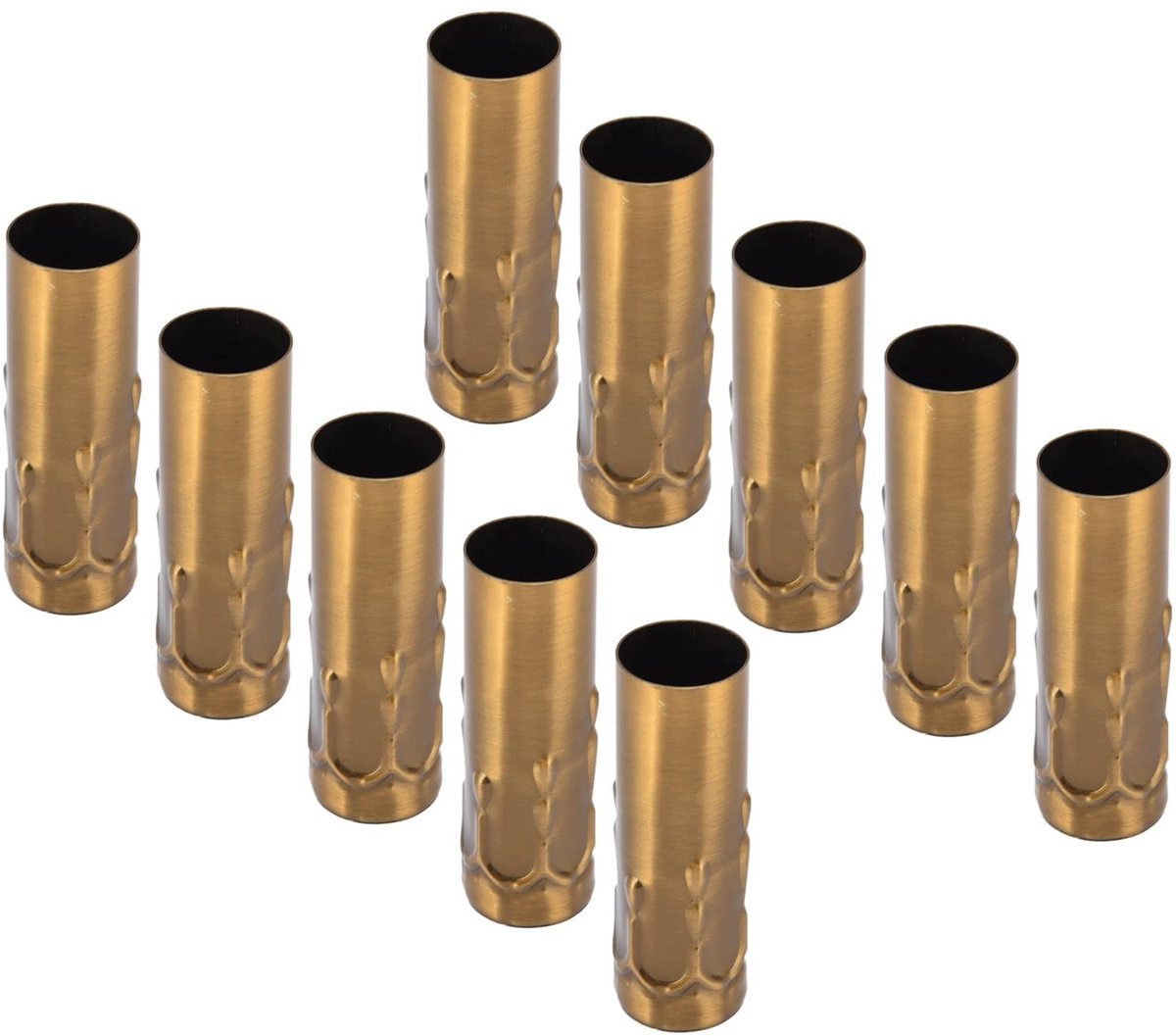 Dailygoods - Dailygoody - E14 Kandelaar Lamp Houder - 10x Metaal Tube Lamp Basis - Goud en Brons - Lampen - Interieur Decoratie - Verlichting - Geschikt voor E14 l