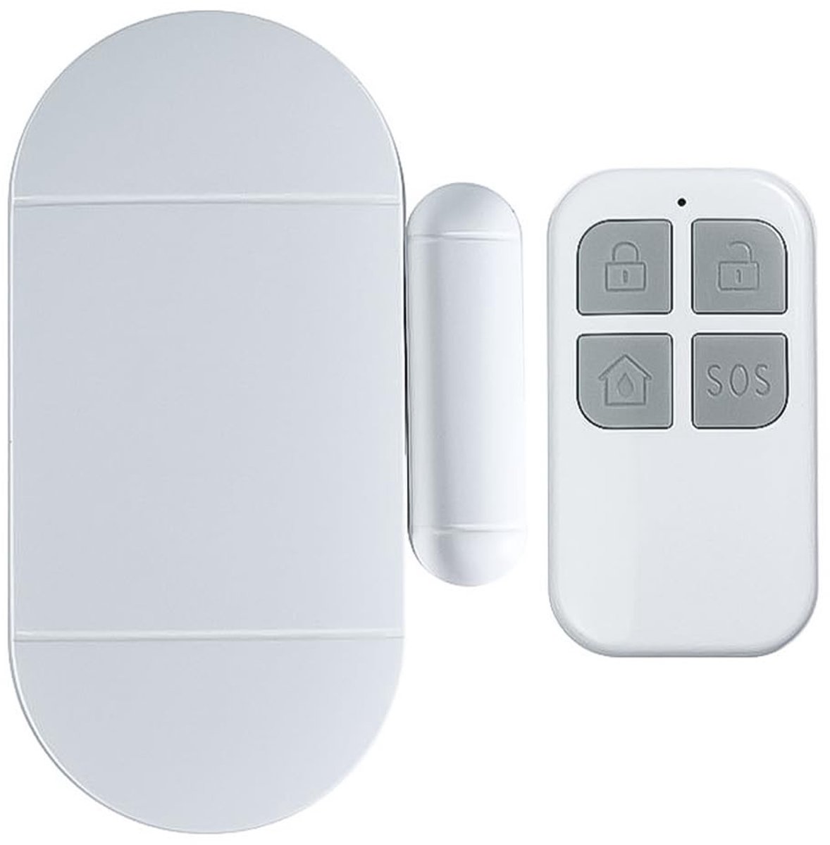 Dailygoods - Dailygoody - Deur Raam Alarm Sensor - Draadloze Thuisbeveiliging - 130db Geluidsniveau - Wit - Magnetische Sensor - Geschikt voor Thuis en Winkel