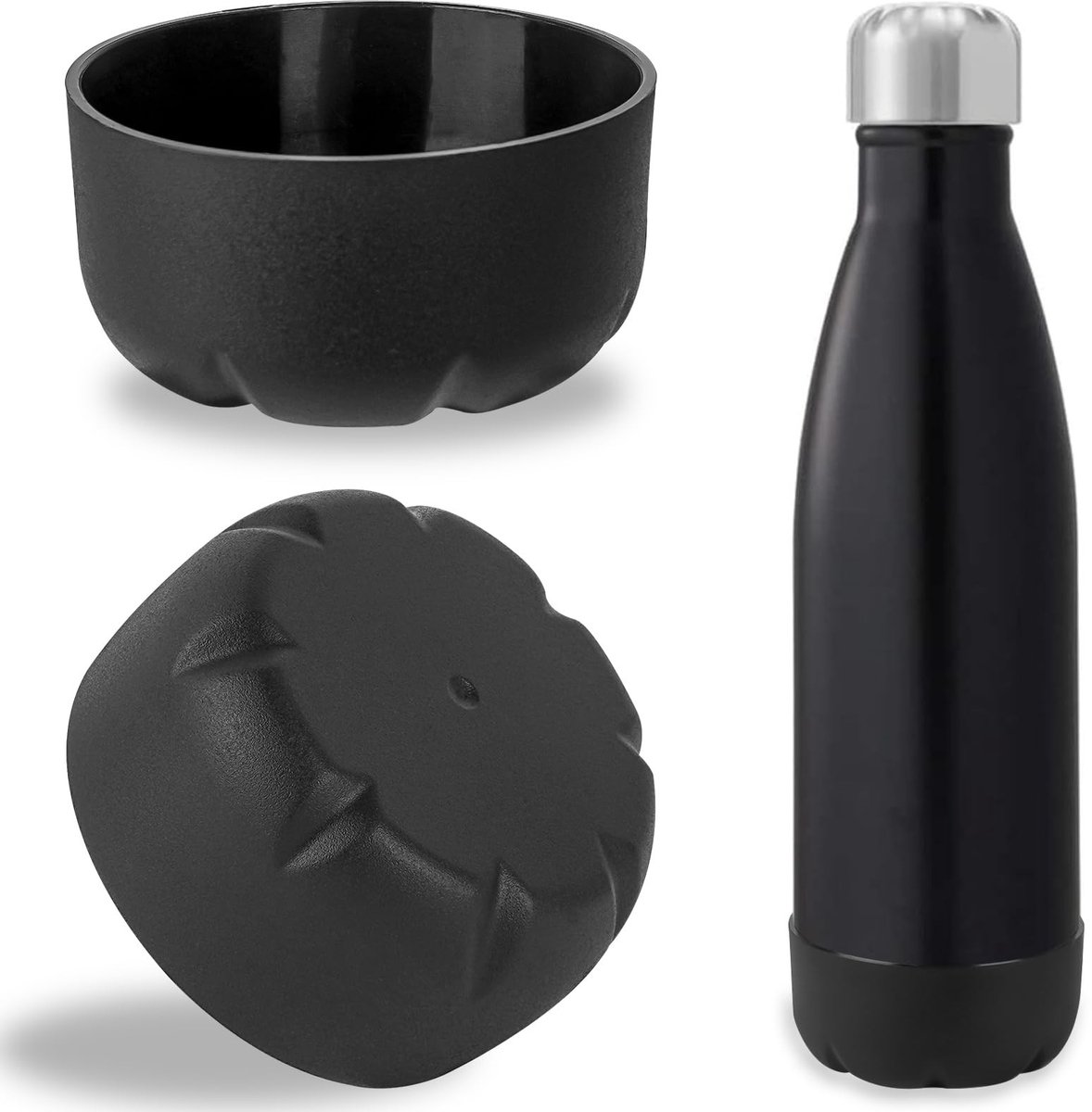 Dailygoods - Dailygoody - waterfleshoes - siliconen beschermhoes - zwart - compatibel met 17oz flessen - duurzame bescherming - ideaal voor sport en buitenact