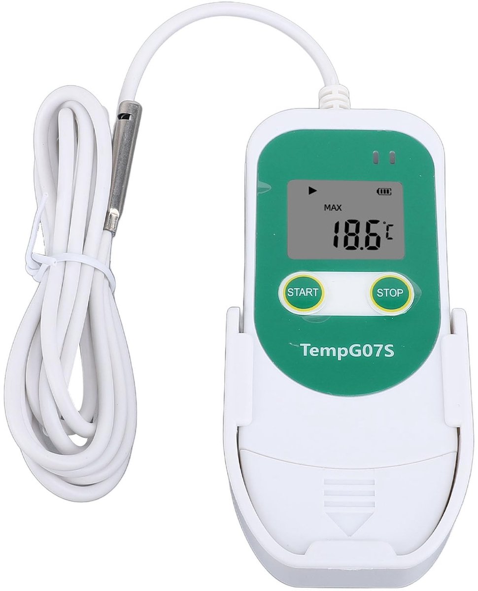 Dailygoods - Dailygoody - Cold Chain Temperatuur Data Logger - USB Logger - PDF en CSV Output - Vochtigheid Logger - Medische Koelkasten - Nauwkeurig