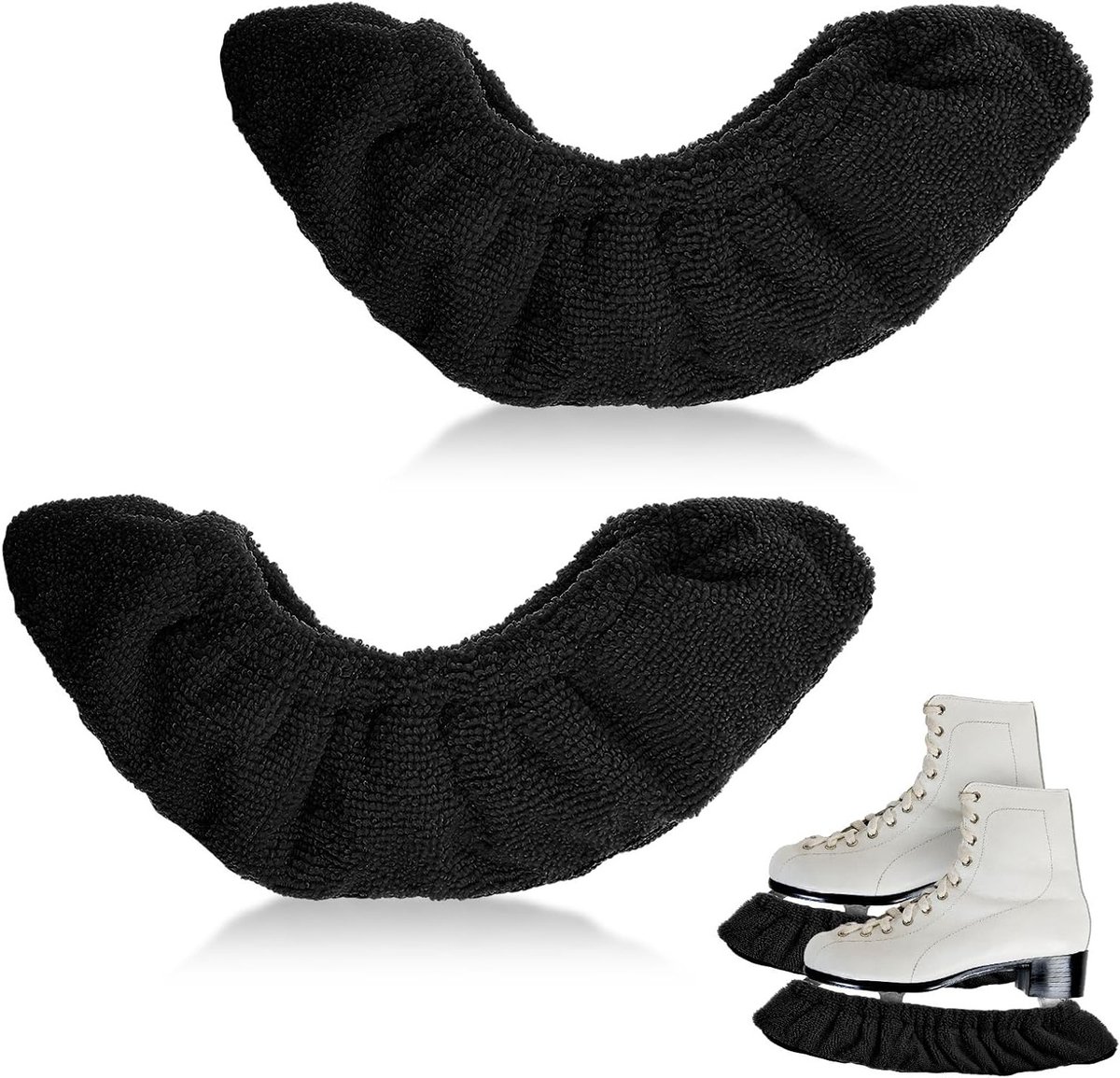 Skate Beschermers voor IJs- en Skeelers, Duurzame Accessoires, Schokabsorberend en Lichtgewicht, Zwart 24x7 cm