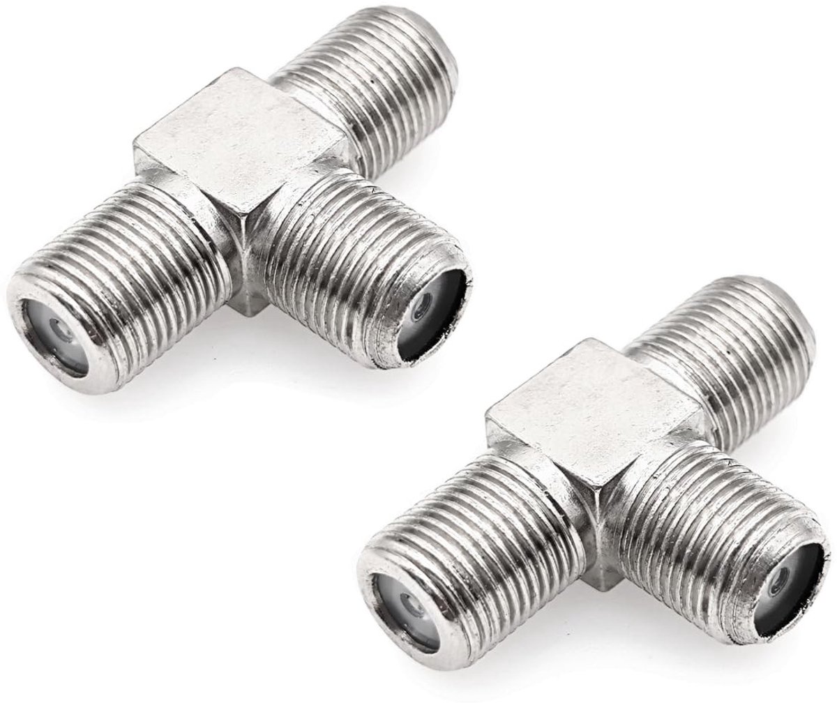 Dailygoods - Set van 2 F-type 3-weg T-splitterconnectoren