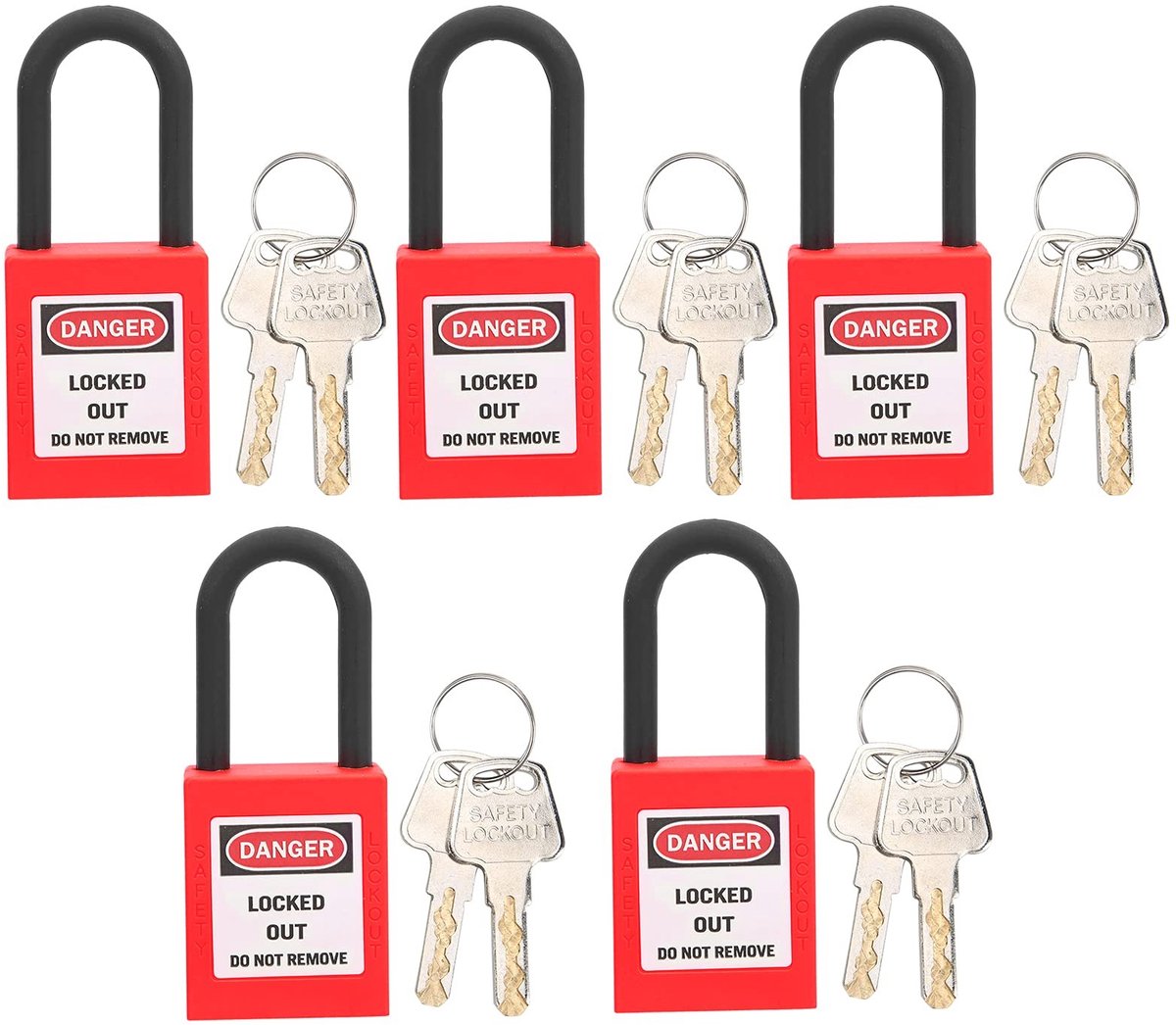 Dailygoods - 5 Sets Lock-Out Vergrendelingssystemen voor Veiligheidsdoeleinden