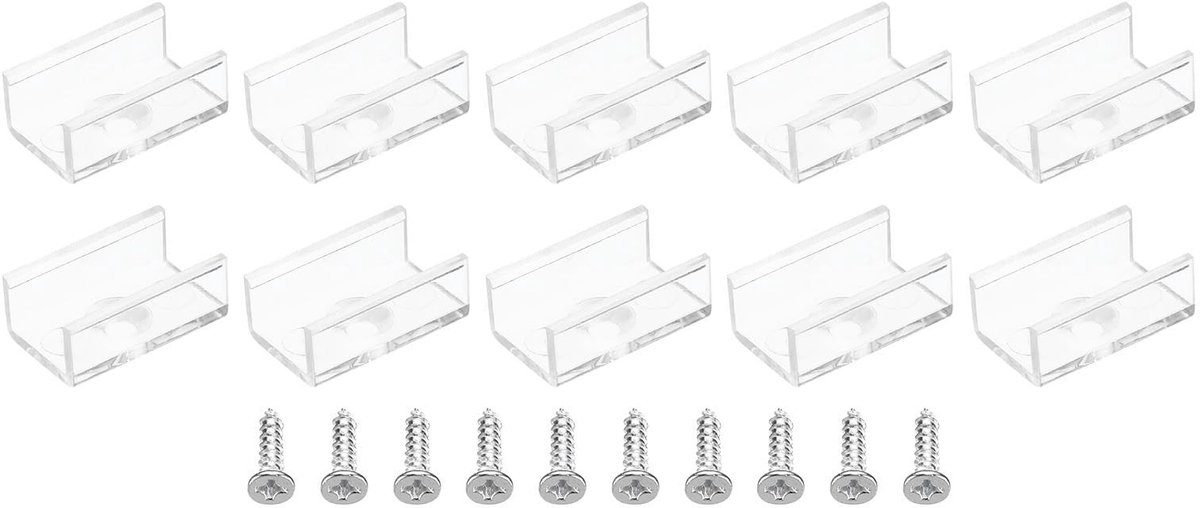 Dailygoods - 40 Stuks LED Strip Lichtclips met Schroeven voor Bevestiging