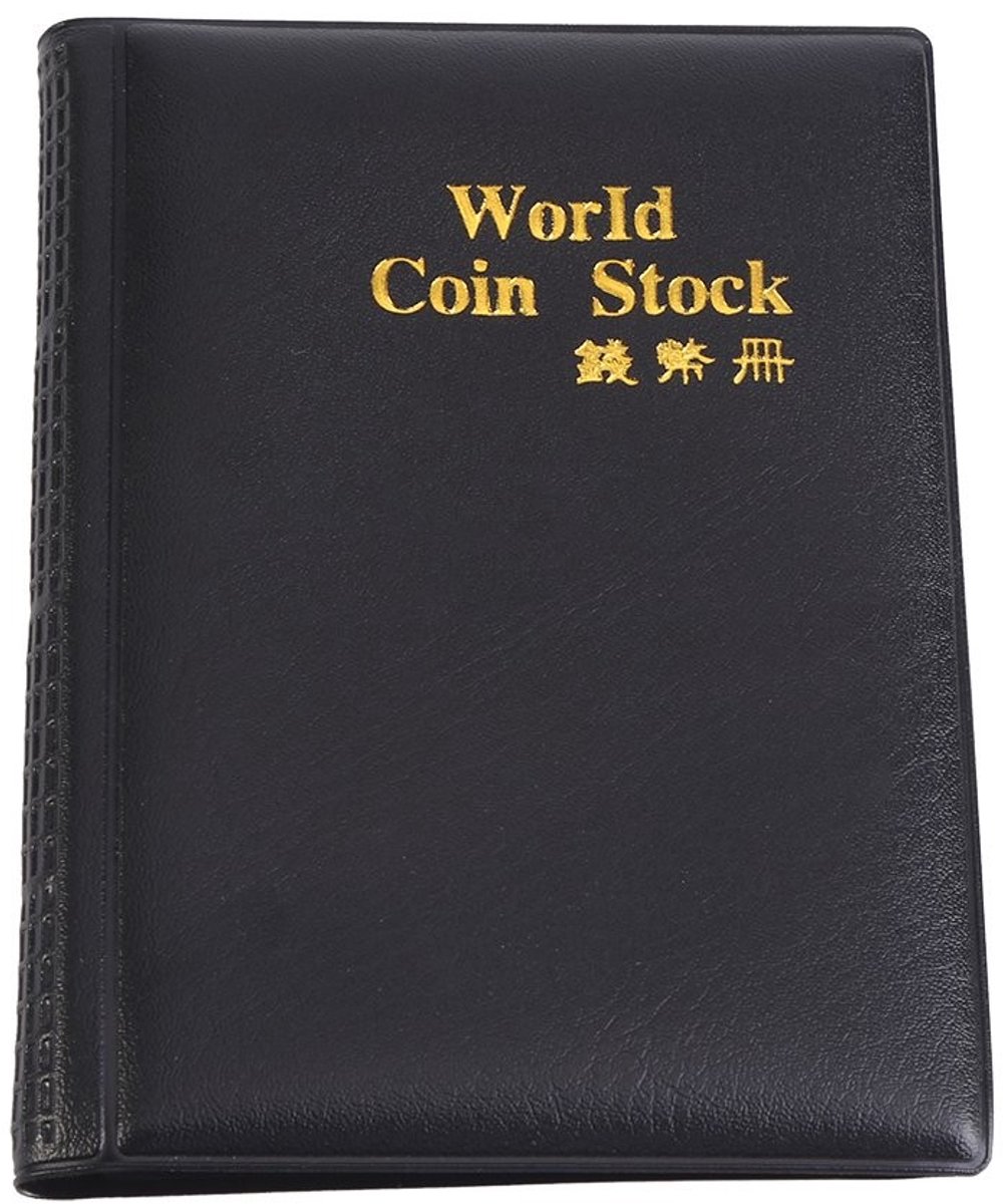 Dailygoods - Dailygoody - Coin Album met 120 Pockets - Ideaal voor Muntenverzamelaars - Retro Design - Perfect voor Collectie - Geschikt voor Diverse Munten -