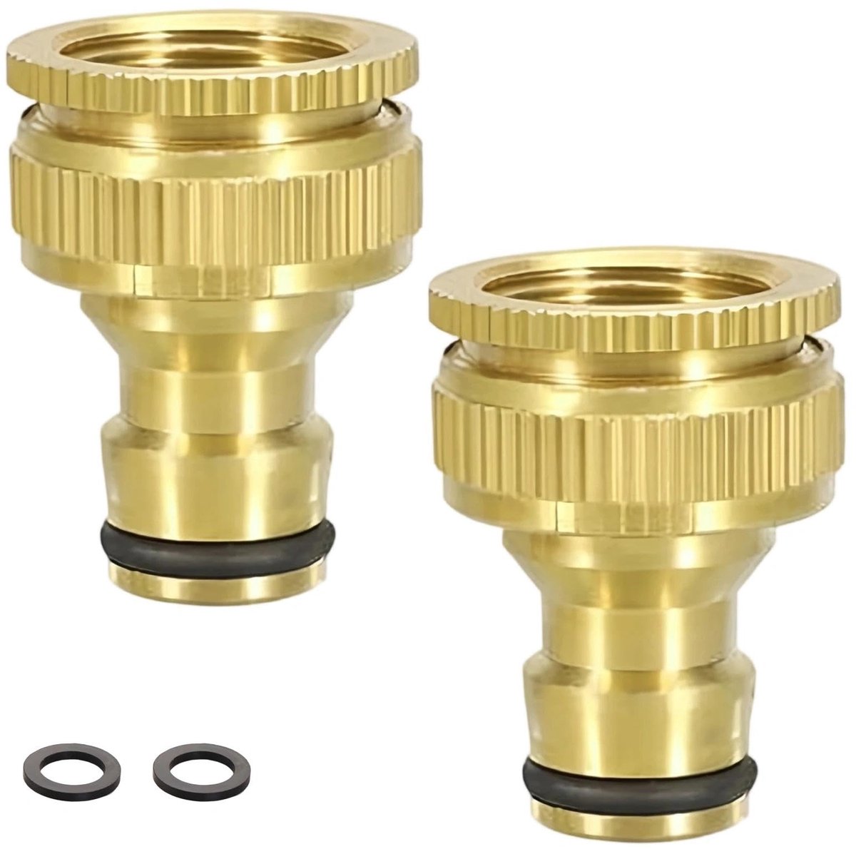 Dailygoods - 2-in-1 Messing Kraanslangadapter voor Tuinslang en Wasmachine