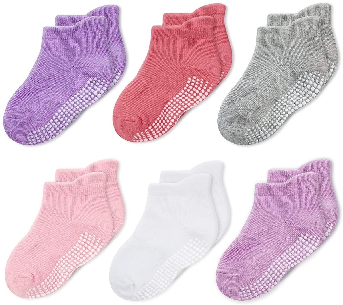 Dailygoods - Dailygoody - Baby Sokken - Antislip Sokken - Comfortabel - Meerkleurig - Ankle Sokken - Geschikt voor Peuters - 12 Paar