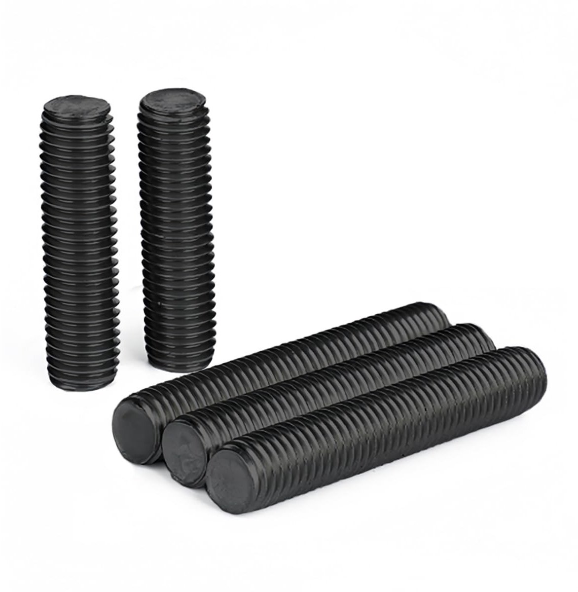 Professionele Draadstangen M10 x 30 mm - Roestvrij Staal A2 V2A, Sterke Draadstangen voor Bouw en Montage, Zwart, 5 Stuks