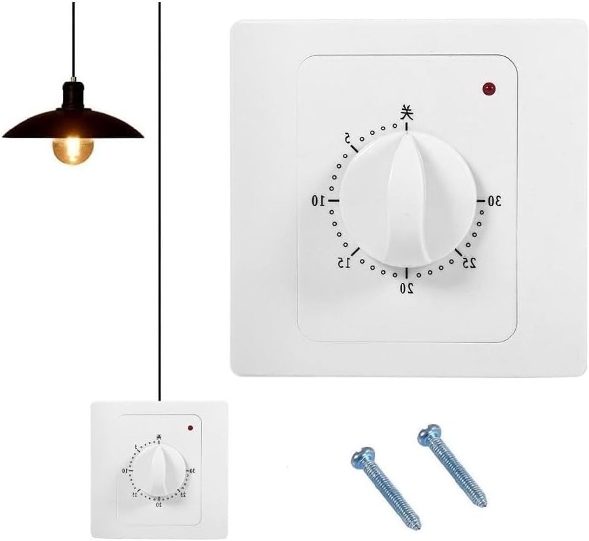 Energiezuinige Timer Stekker met Digitale Countdown - 10A, 30 Minuten, AC 220V, Tijdschakelaar voor Thuisgebruik