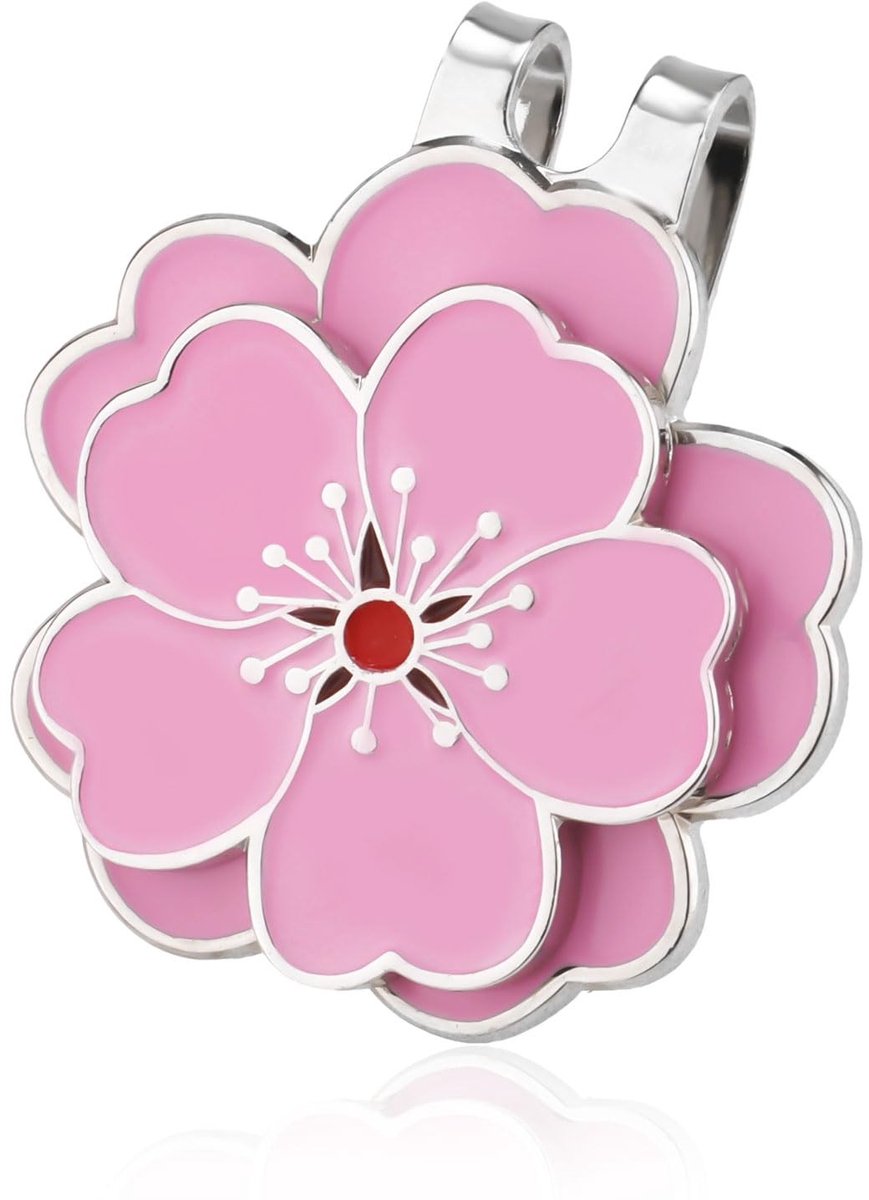 Dailygoody - Magnetische Golfbalmarker - Golfaccessoires - Roze - Balmarkerhoedclip - Ideaal voor golfers - Voor dames en heren