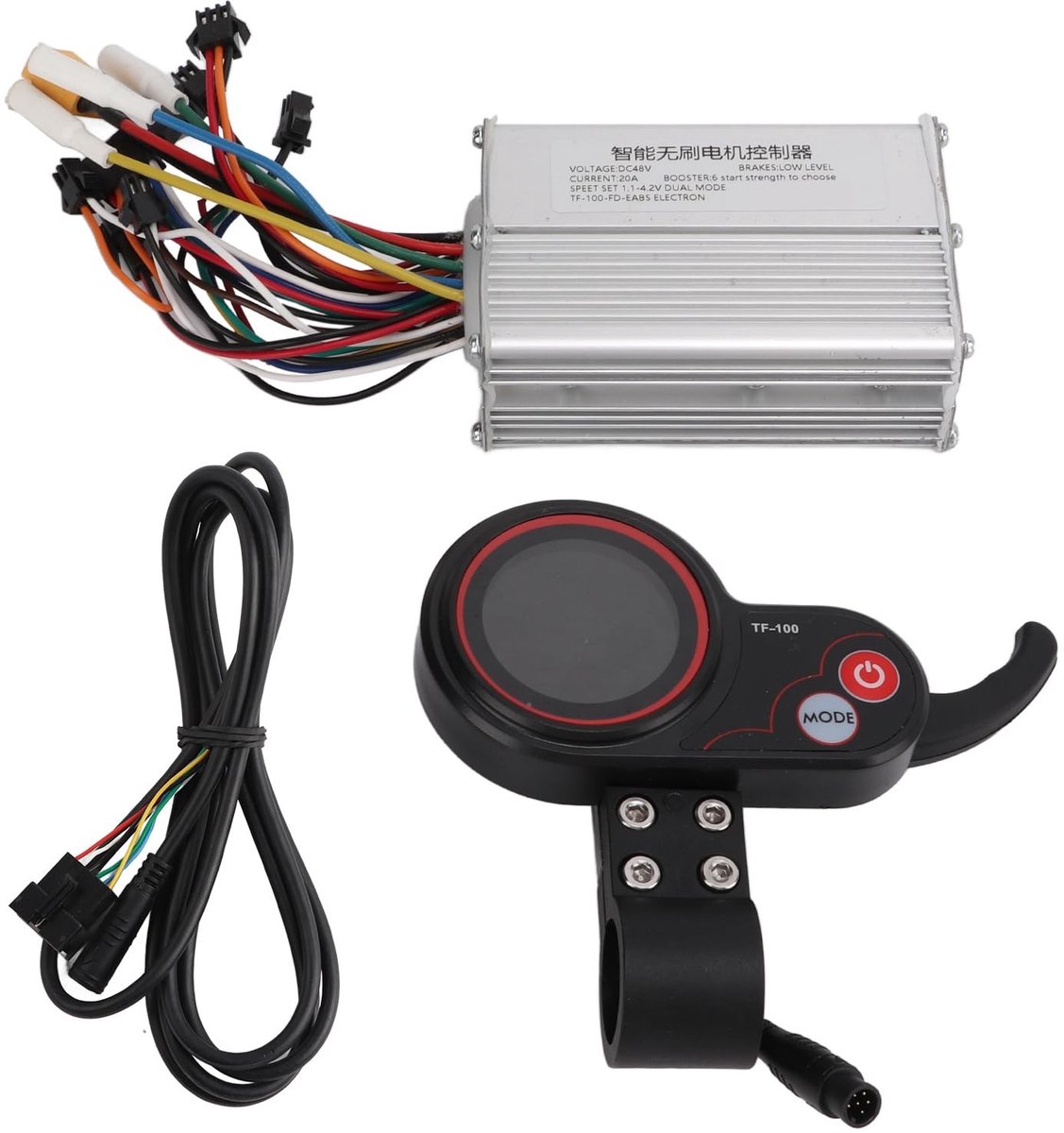 Dailygoody - Elektrische Scootercontrollercomponent - 10 Inch - Aluminium Behuizing - Communicatielijn - Geschikt voor Elektrische Scooter - Yechiry3s...