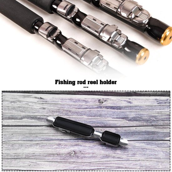 Dailygoody - Hengel Haspel Houder - Roestvrij Staal - Duurzaam Ontwerp - 6-delige Set - Baitcasting - Perfect voor Vissers - 12,5 cm — afbeelding 5