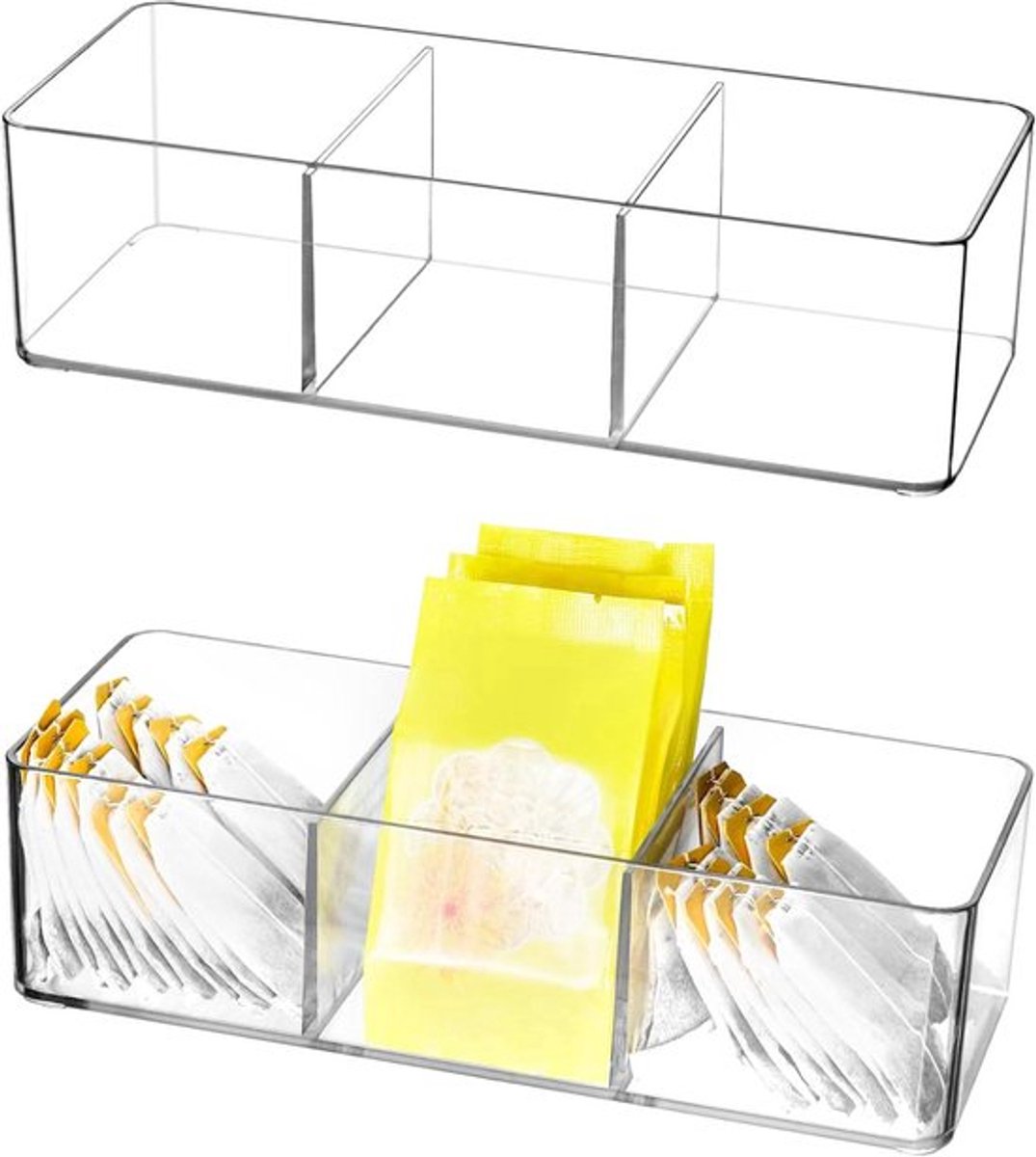 Acryl Theezakje Opbergdoos - Organiseer Theezakjes - 2 Stuks