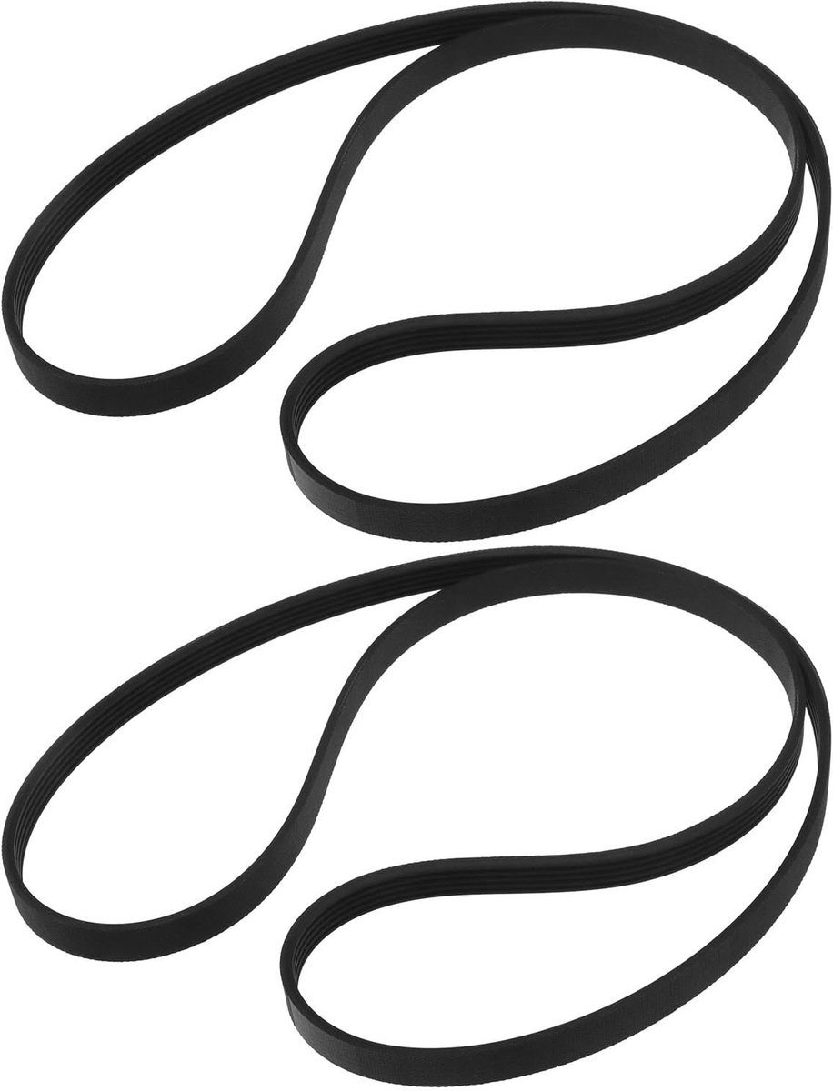 Dailygoody - Wasmachine Aandrijfriem - Rubberen Riem - 2 stuks - Zwart - Compatibel - Onderdeelnummer 5PJE1196 - Geschikt voor wasmachines - 1...