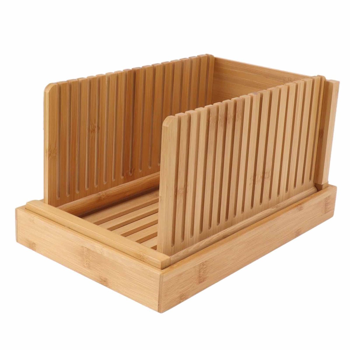 Dailygoody - Broodsnijder - Opvouwbare Snijgids - Gelijkmatige Sneden - Bruin - DIY Bakken - Keuken Gereedschap - Geschikt voor Brood