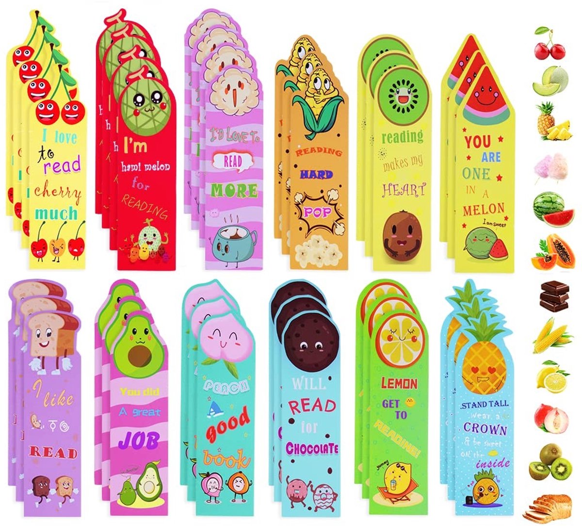 Dailygoody - Boekenleggers - Bladwijzers voor kinderen - Perfect cadeau - 12 stijlen - Gekleurde boekenleggers - Leuke accessoires voor lezen - G