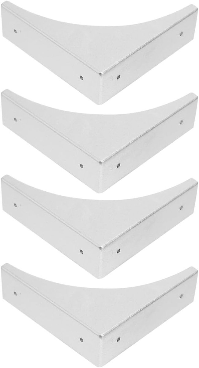 Metaal hoekbeschermers, 4 stuks, voor bescherming van tafels, kasten, deuren en meubels tegen schade en slijtage