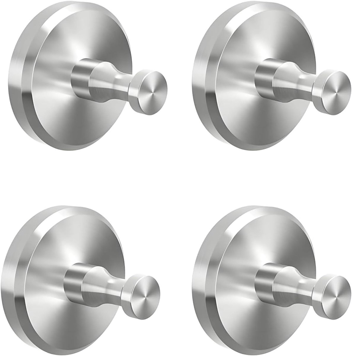 Set van 4 Suction Cup Haakjes voor Handdoeken, Badjassen en Keukenaccessoires - Eenvoudig te Bevestigen zonder Boren
