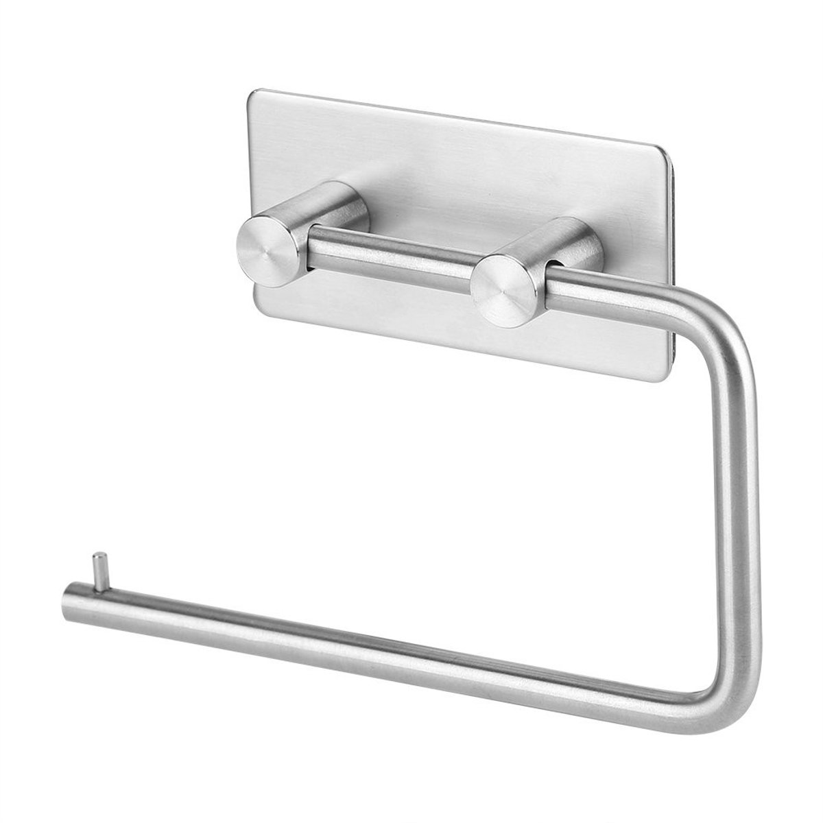 Dailygoody - Zelfklevende Toiletpapierhouder - Roestvrij staal - Wandmontage - Zilver - Handige dispenser - Geschikt voor badkamer en keuken