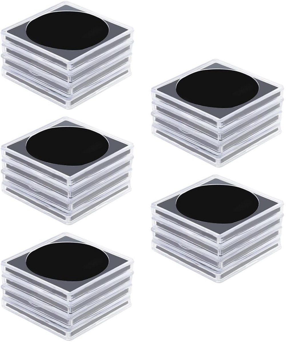 Dailygoody - Verstelbare Munthouders - Muntdozen voor Verzamelaars - Handig Ontwerp - 20-Pack - Perfect voor Geschenken - Voor Munthobbyisten