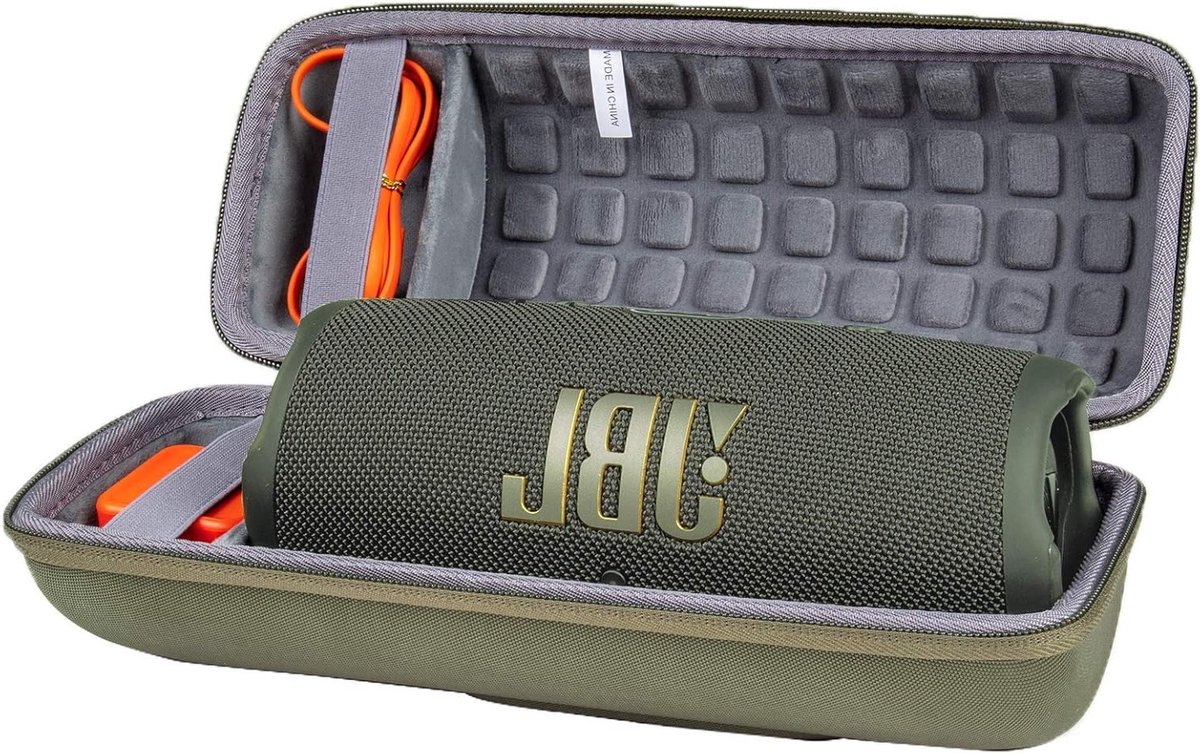 EVA Hard Travel Carrying Case voor JBL Charge 4 en Charge 5 - Bescherming voor Bluetooth Speaker, Groen, Draagbaar en Stevig