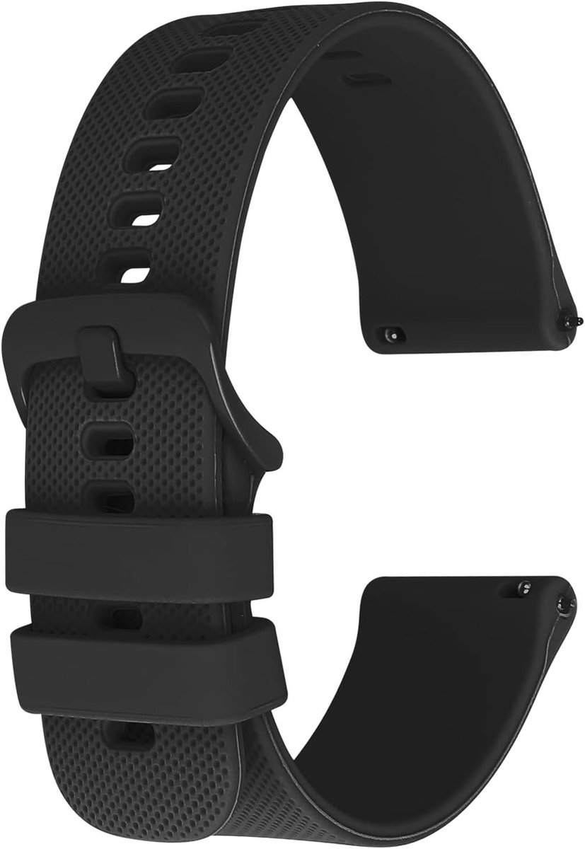 Siliconen Horlogeband met Snelle Bevestiging, Waterdichte Zachte Rubber Vervangband met Metalen Gesp voor Mannen en Vrouwen