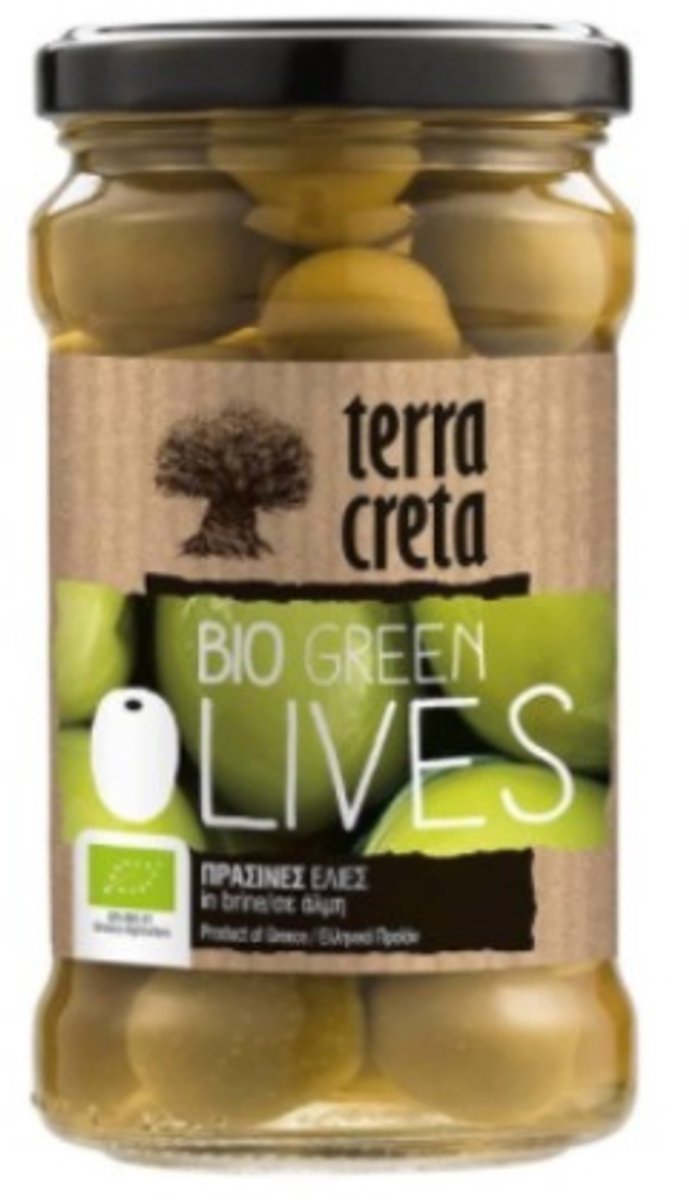 Terra Creta Bio Groene Olijven 160 g – Knapperig, Fris & Natuurlijk Gefermenteerd