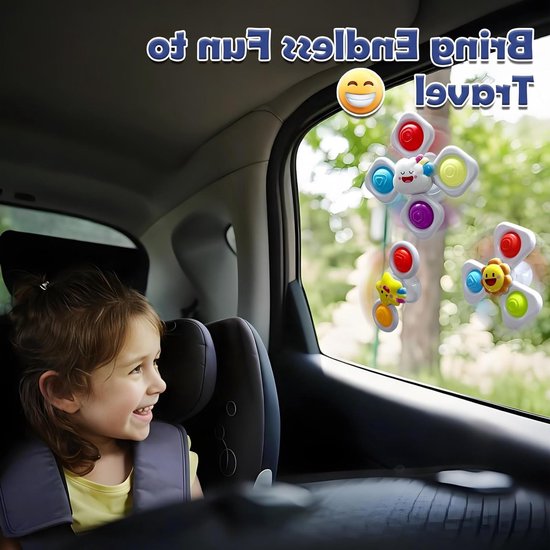 3-delige Baby Suction Cup Spinners - Sensory Speelgoed voor Peuters, Bad Speelgoed met Insecten Thema — afbeelding 4