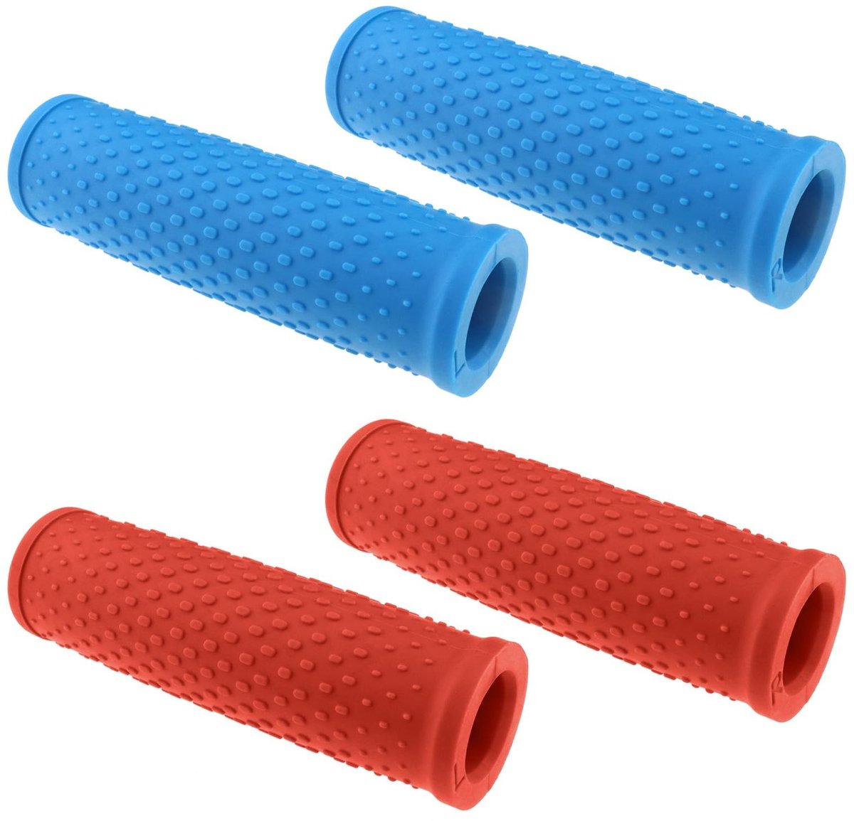 Dailygoods - Dailygoody - Stuurgrepen - Antislip siliconen - Rood en blauw - Geschikt voor Xiaomi Mijia M365 - 2 paar - Voor elektrische scooter