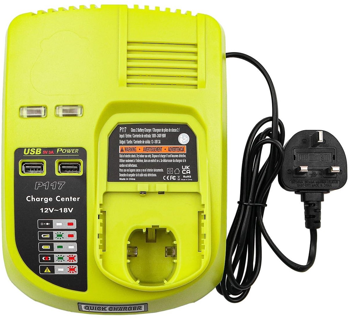Dailygoods - Dual Port Batterijlader voor 12V-18V Batterijen