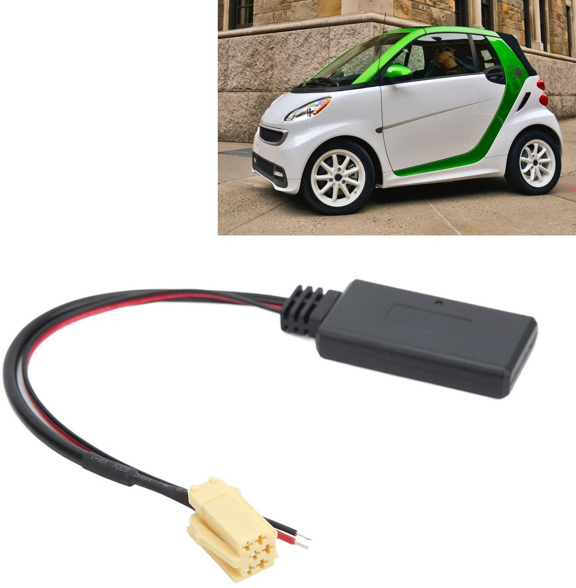 Dailygoods - Dailygoody - Draadloze Stereo Radio Adapter - Bluetooth IN Kabel - Ideale Audio Oplossing - Compact Formaat - Geschikt voor Smart ForTwo 451 - Ver...