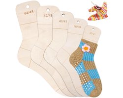 Dailygoods - Dailygoody - Set van 5 Houten Sock Blockers voor Breien en Haken, Maten 36-45