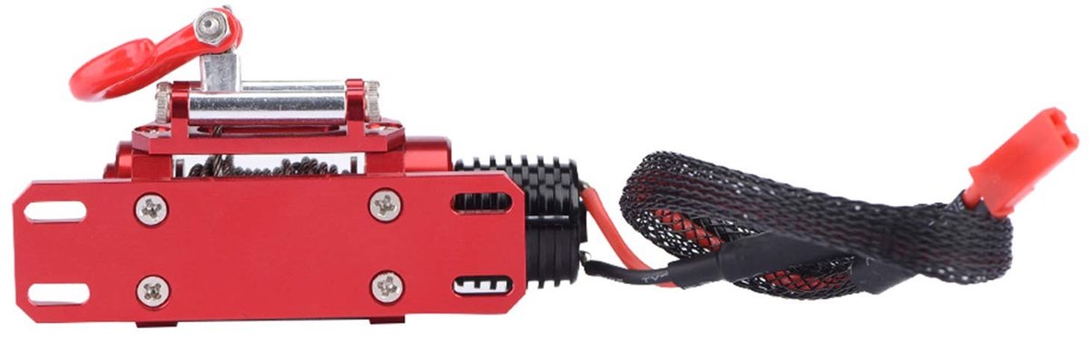 Dailygoods - Dailygoody - Metaal lier - RC lier - Duurzaam en milieuvriendelijk - Rood - Geschikt voor SCX10 TRX4 - 1:10 schaal klimauto's