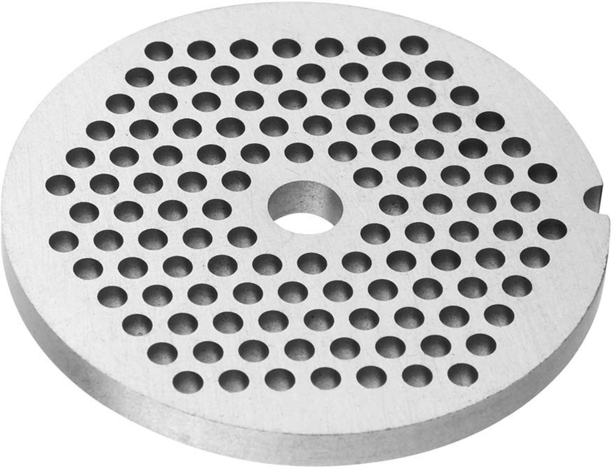 Dailygoods - Dailygoody - Vleesmolen Schijf - Professionele Vervangingsonderdeel - Sterk Legeringsmateriaal - Zilver - Voor Malen - Geschikt voor Gehakt Vlees