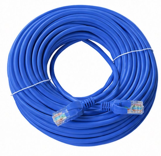 Câble Internet NexCable 25 mètres - Câble Ethernet CAT6 UTP RJ45 - Câble patch Câble réseau LAN - Bleu