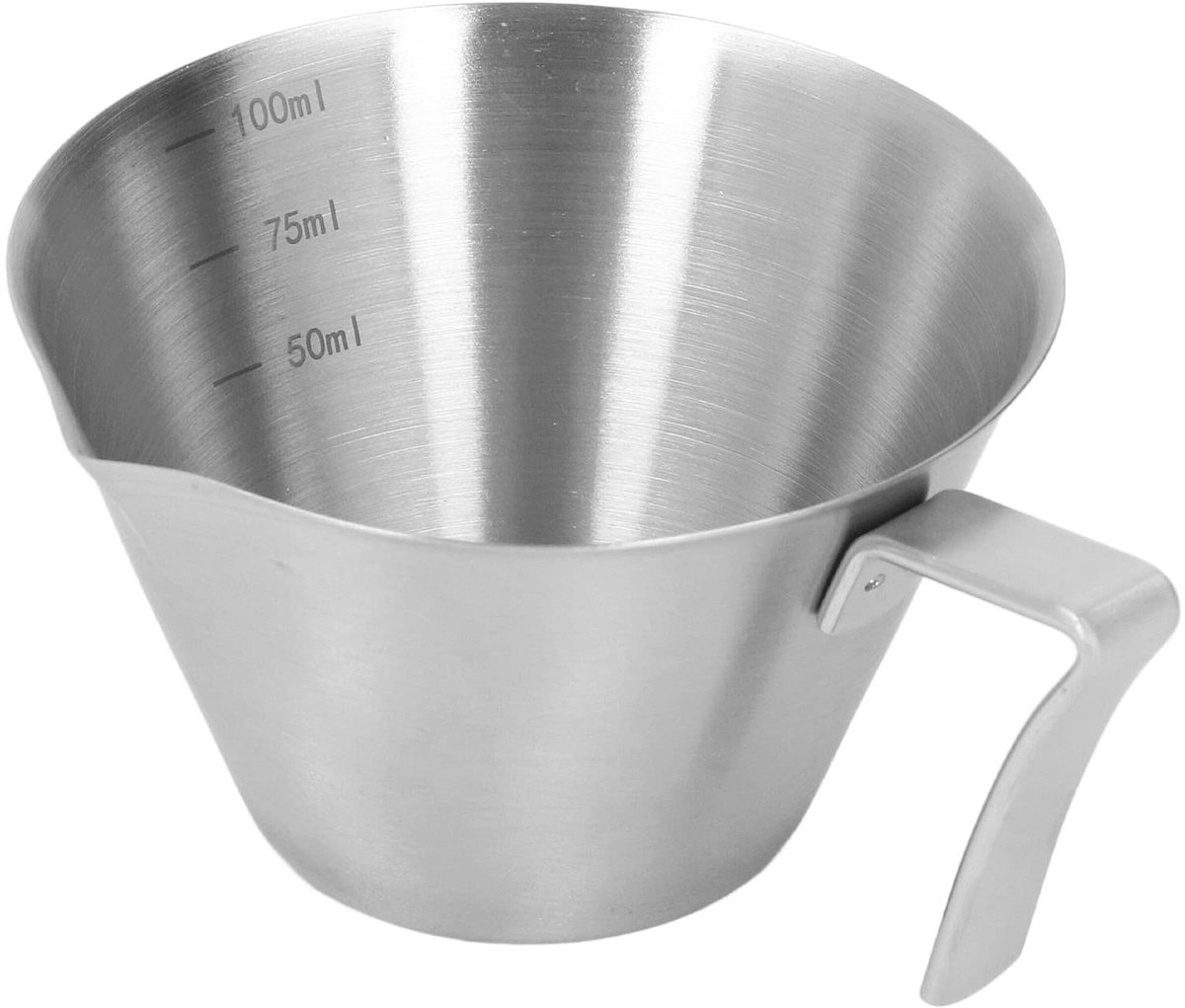 Dailygoods - Dailygoody - Espresso Maatbeker - Koffiemaatbeker - Roestvrij staal - 100 ML - Melktheedranken - Voor thuisbar - Schaal