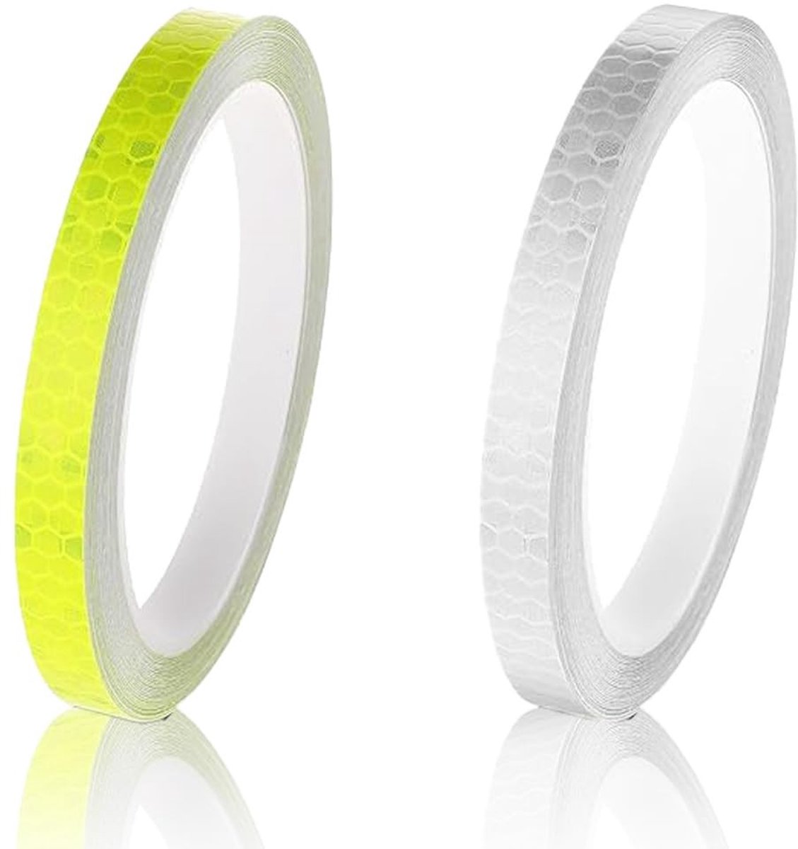 Dailygoody - Solidchoice - Dailygoody - Reflecterend Plakband - Zelfklevend - Waterdicht - 10 mm x 8 m - Waarschuwingstape - Geschikt voor Auto, Motorfiets, Fietshelmen - Geel e..